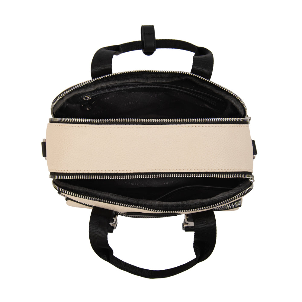 Cartera Bandolera dorina mediana blanco crudo