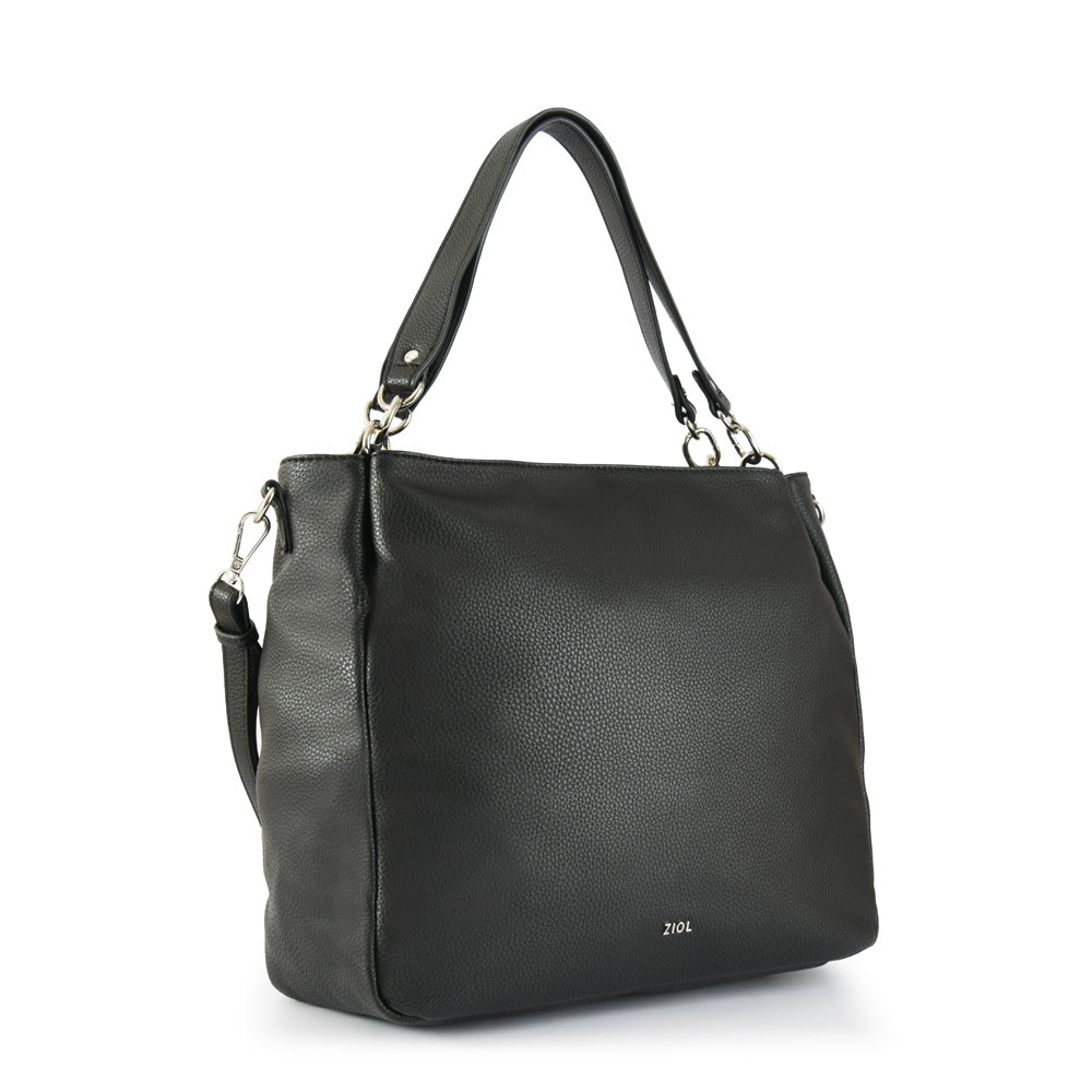 Cartera tote fedora mediana negro