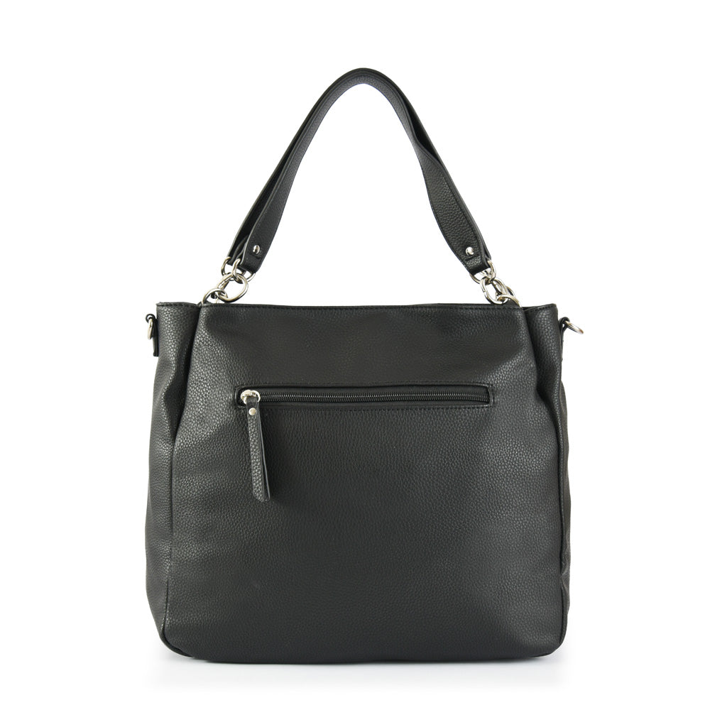 Cartera tote fedora mediana negro