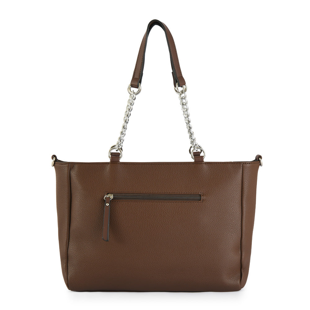 Cartera tote lucca mediana café oscuro