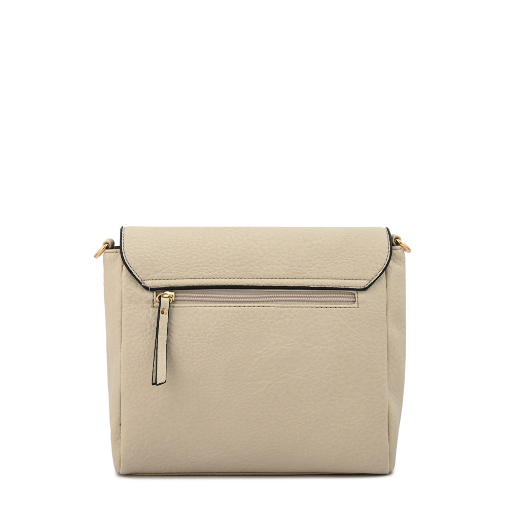Cartera bandolera jelena pequeña blanco crudo