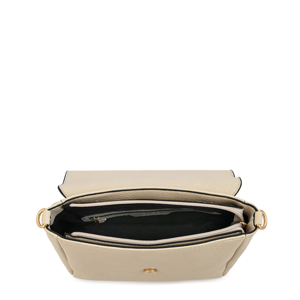 Cartera bandolera jelena pequeña blanco crudo