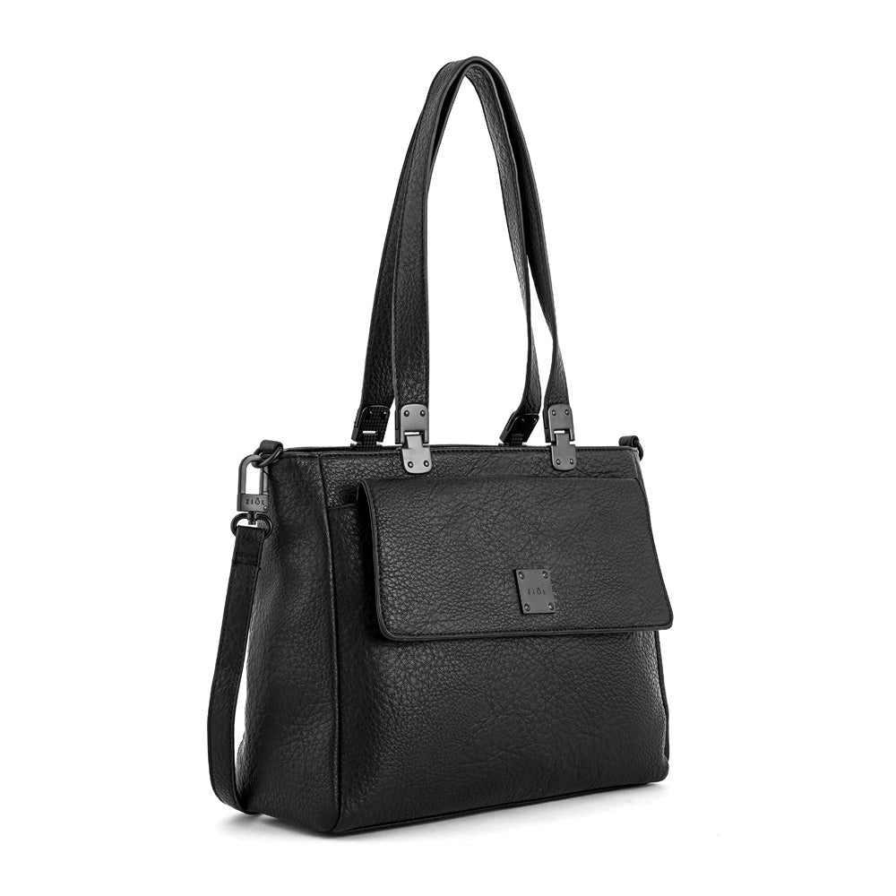 Cartera tote tres divisiones jelena mediana negro