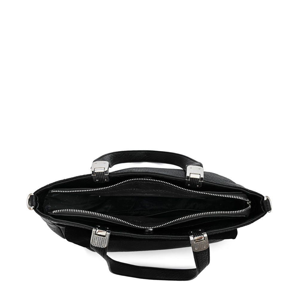 Cartera tote tres divisiones jelena mediana negro especial
