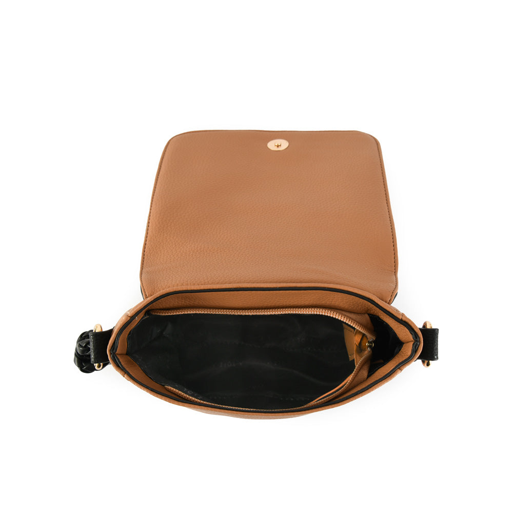 Bandolera Con Tapa Pequeña Melchy Camel