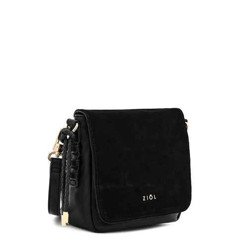 Cartera bandolera con tapa melchy pequeña negro especial