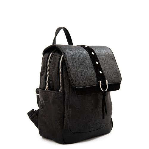 Mochila con tapa althea mediana negro