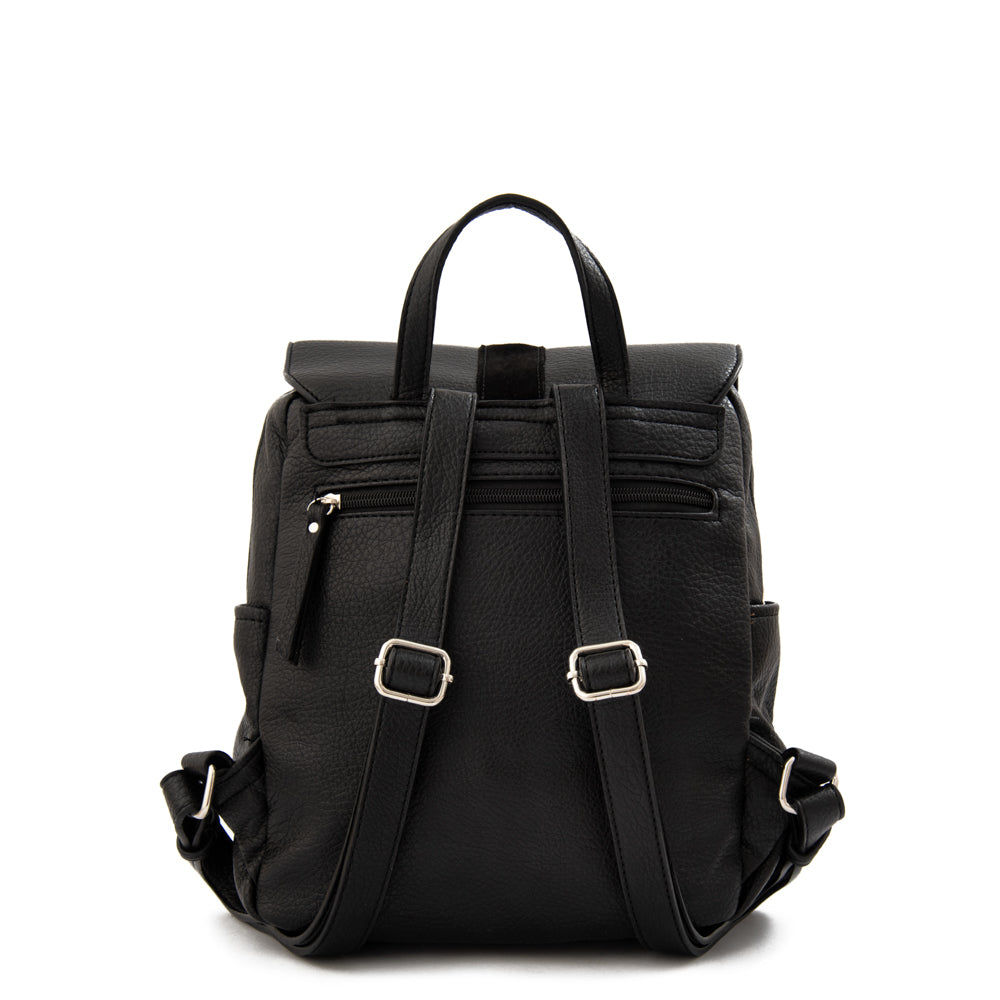Mochila con tapa althea mediana negro