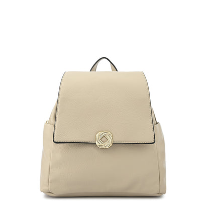 Agata Mochila Beige Mediana