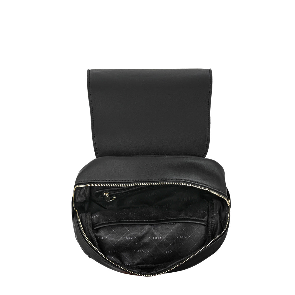 Mochila con tapa agata mediana negro especial