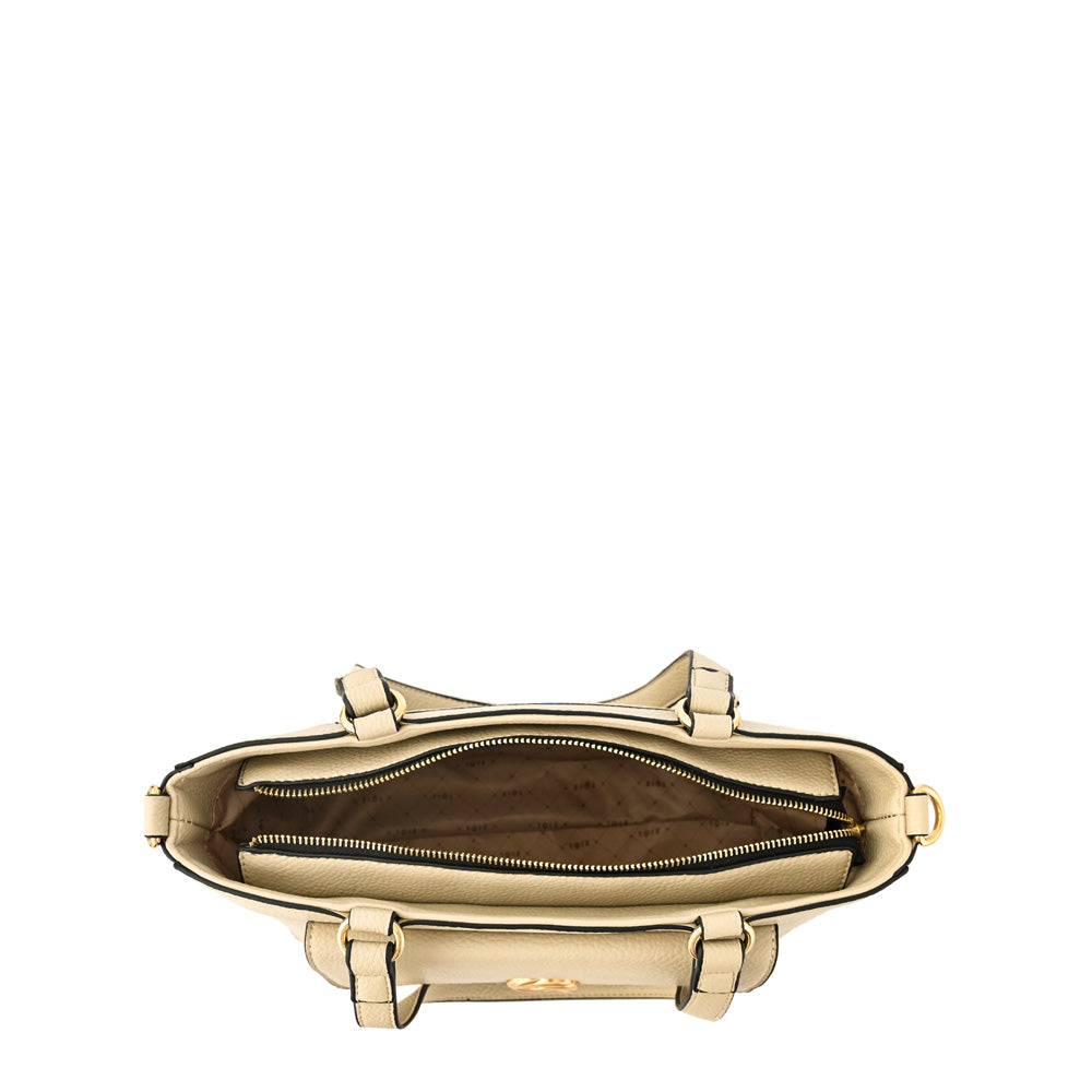 Cartera tote agata mediana beige