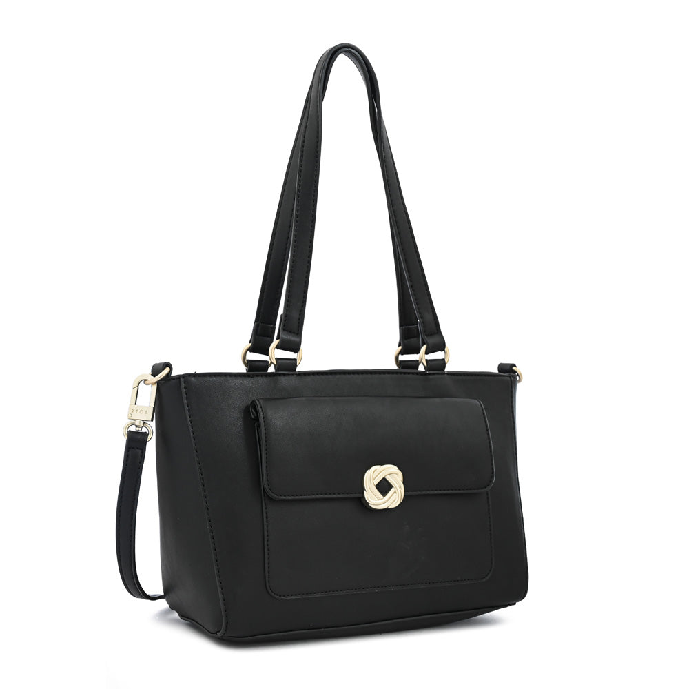 Cartera tote agata mediana negro especial