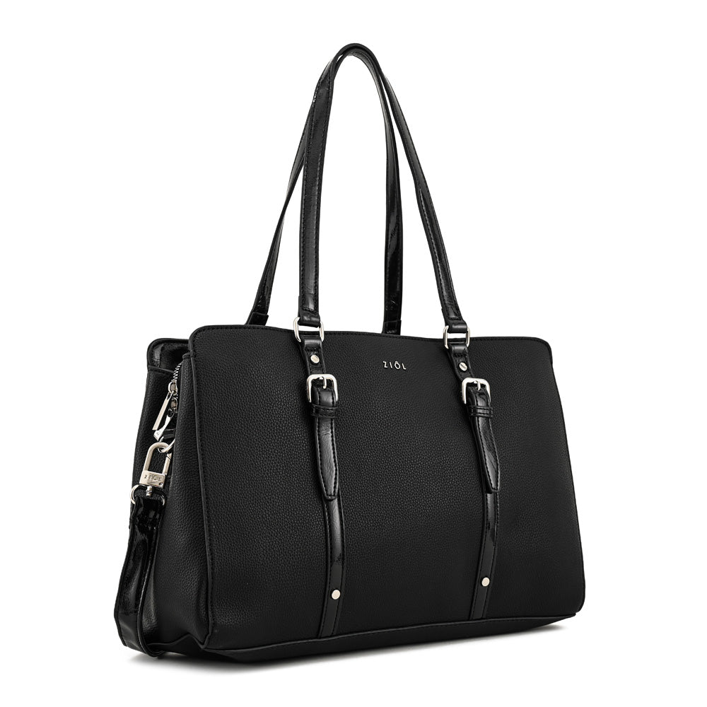 Cartera tote porta notebook dominica grande negro especial