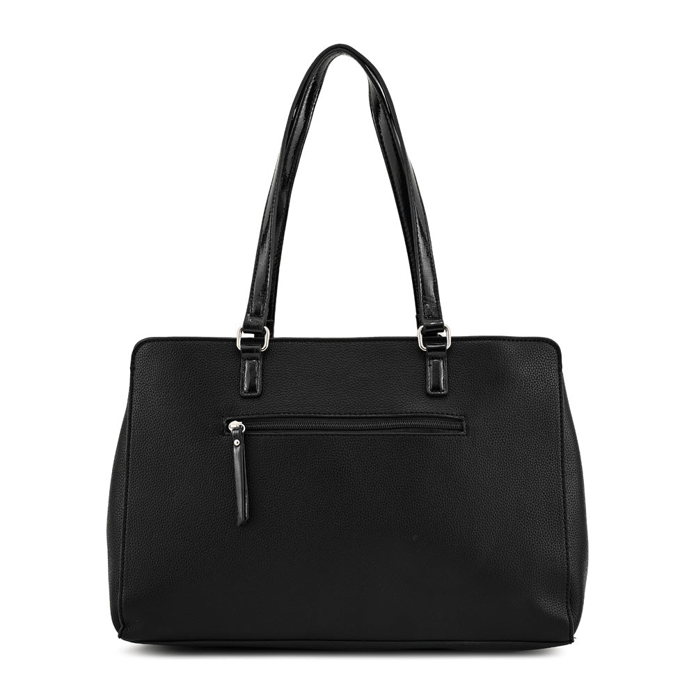 Cartera tote porta notebook dominica grande negro especial