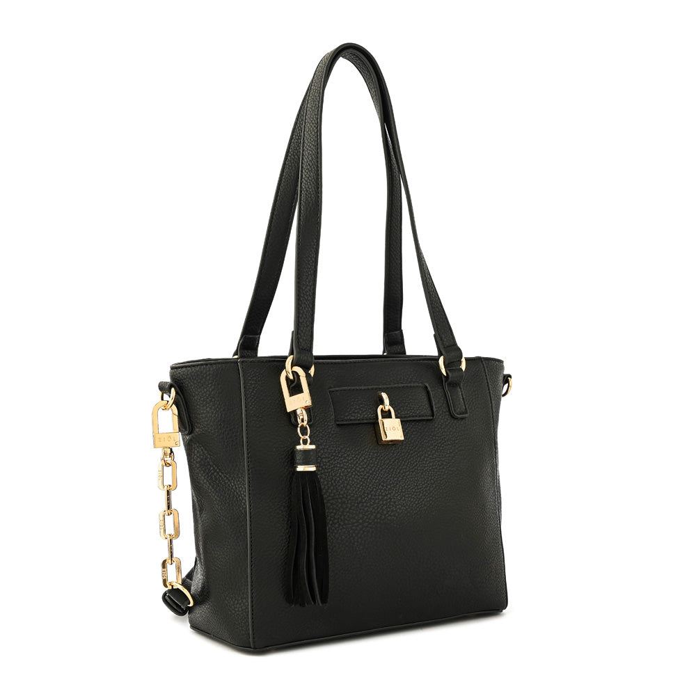 Cartera tote elaia mediana negro