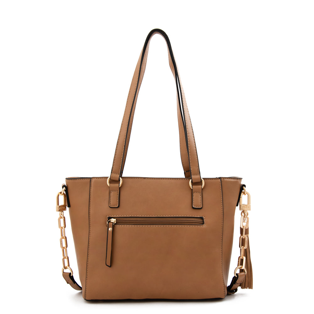 Cartera tote elaia mediana camel