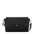 Cartera bandolera con tapa indara pequeña negro