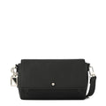 Cartera bandolera con tapa indara pequeña negro especial