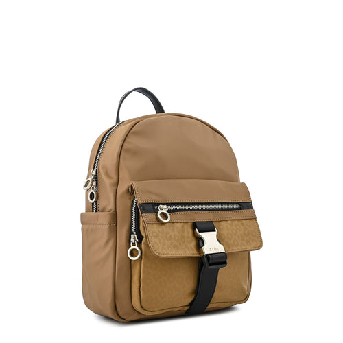 Mochila monica pequeña beige oscuro