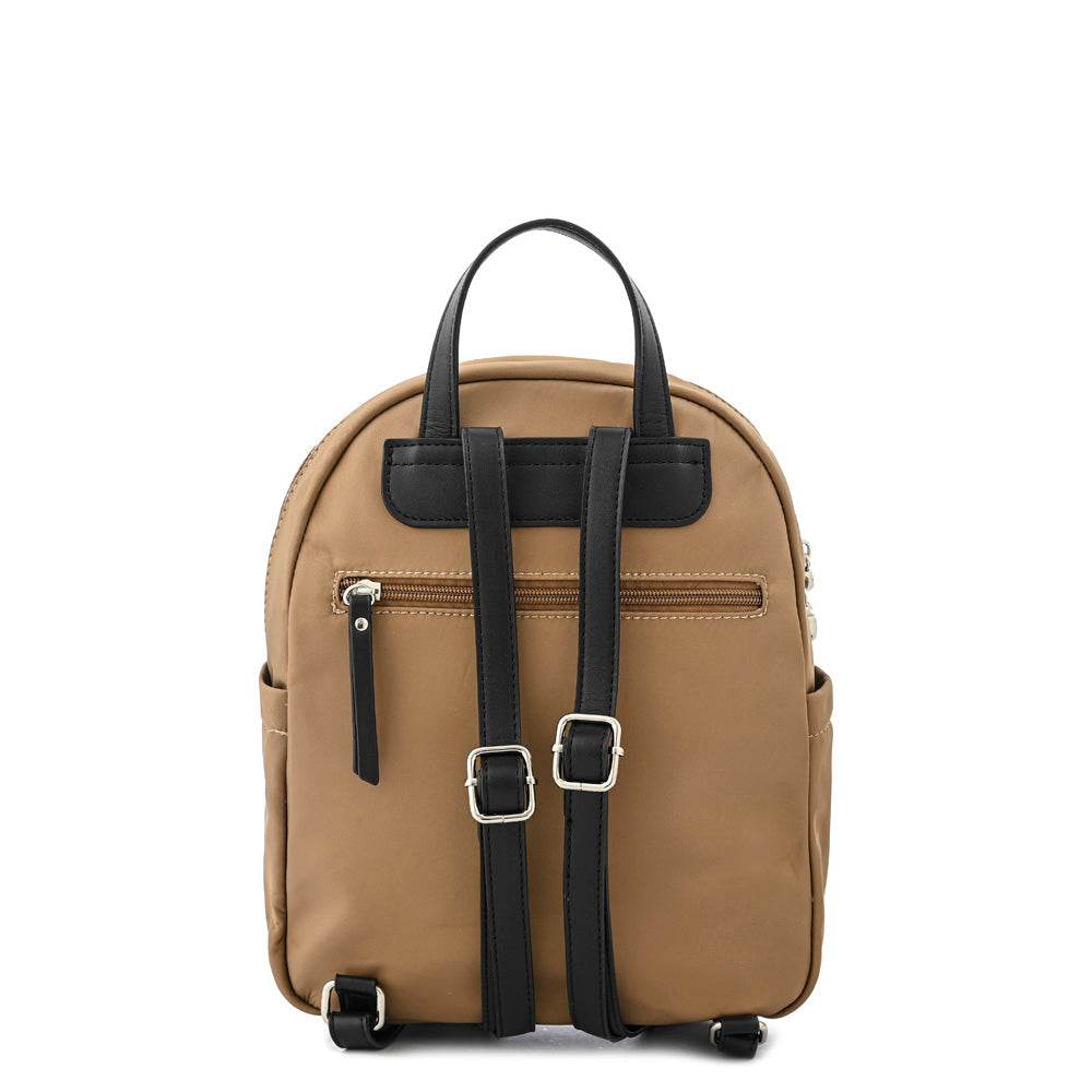 Mochila monica pequeña beige oscuro