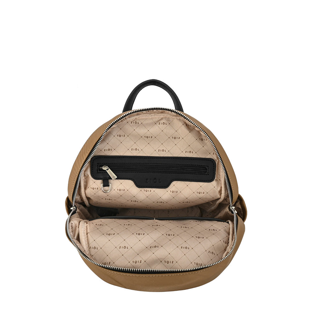 Monica Mochila Beige Oscuro Pequeña