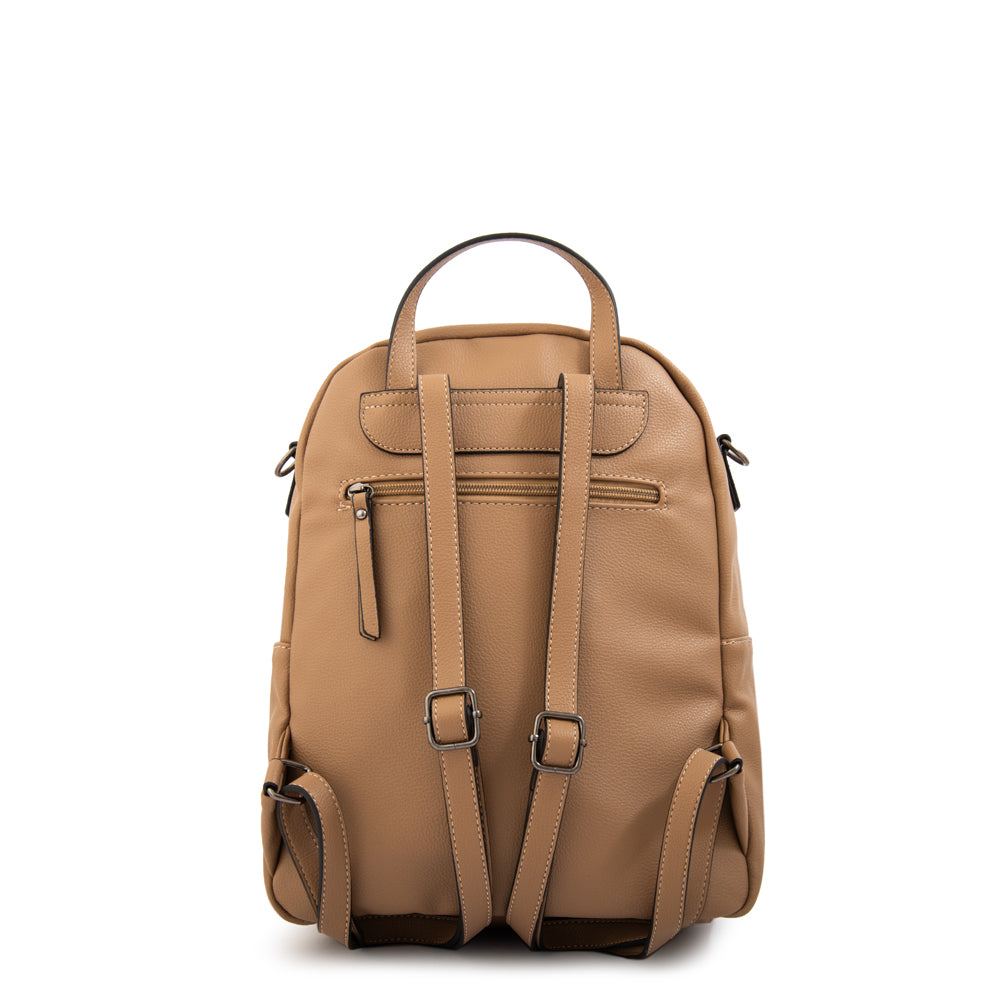 Mochila nahia mediana beige oscuro