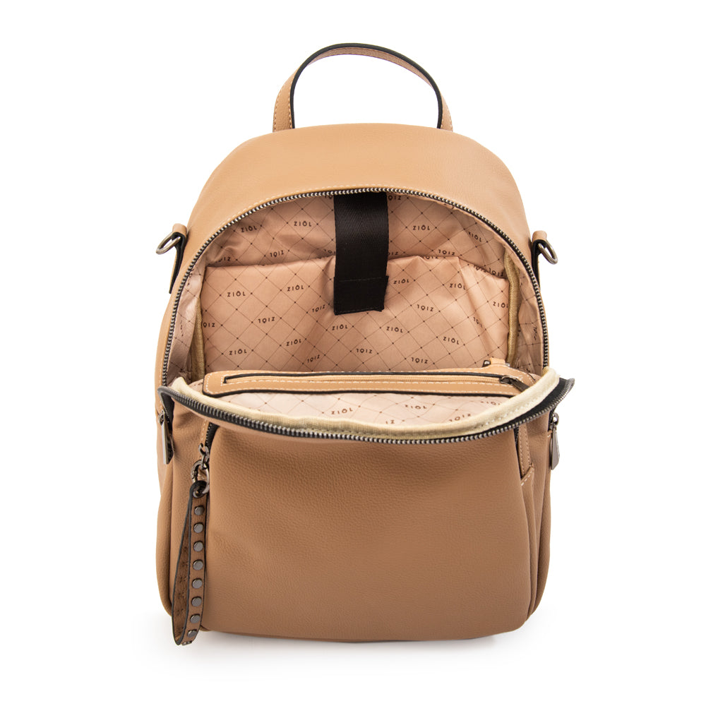 Mochila nahia mediana beige oscuro