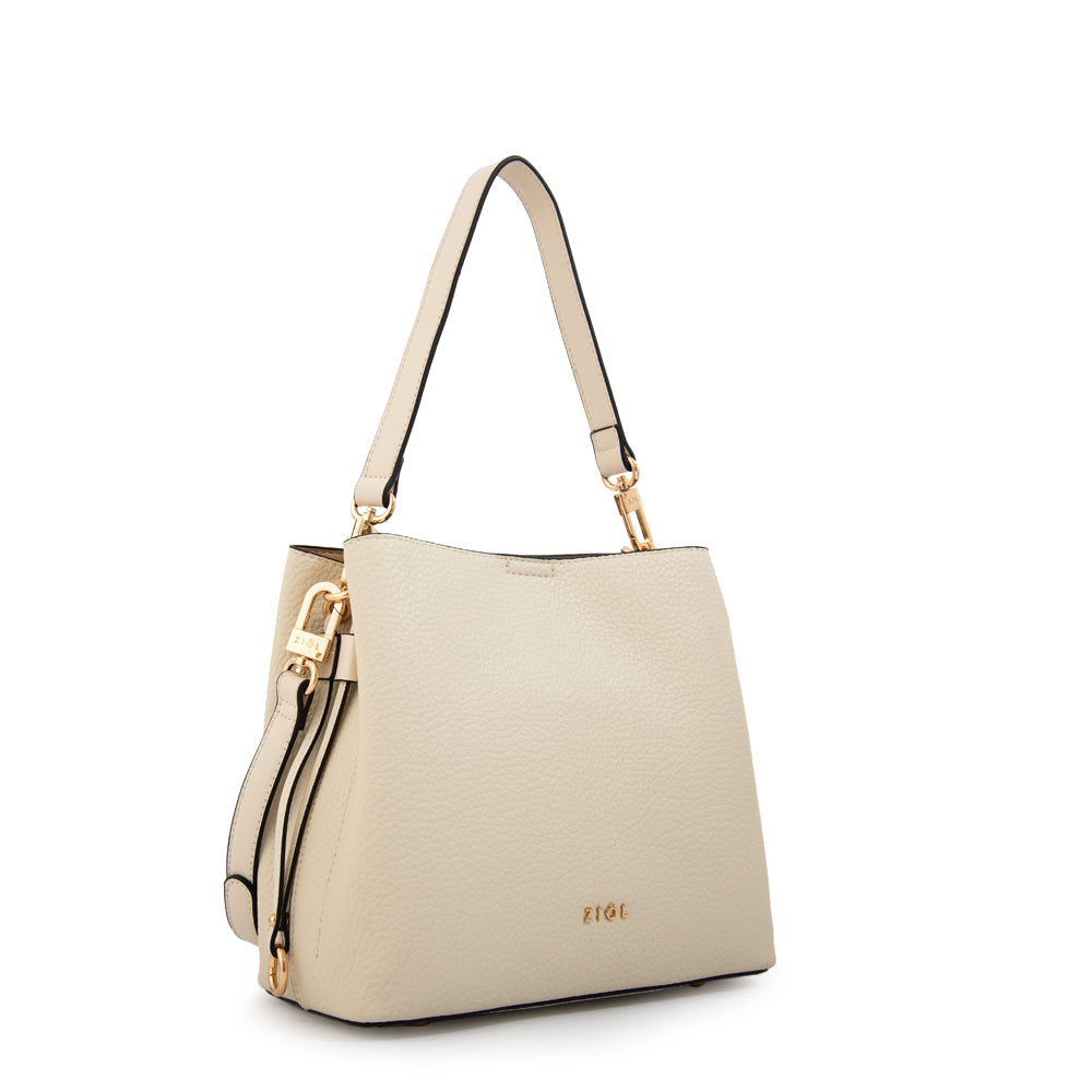 Cartera Bandolera ariadna mediana blanco crudo