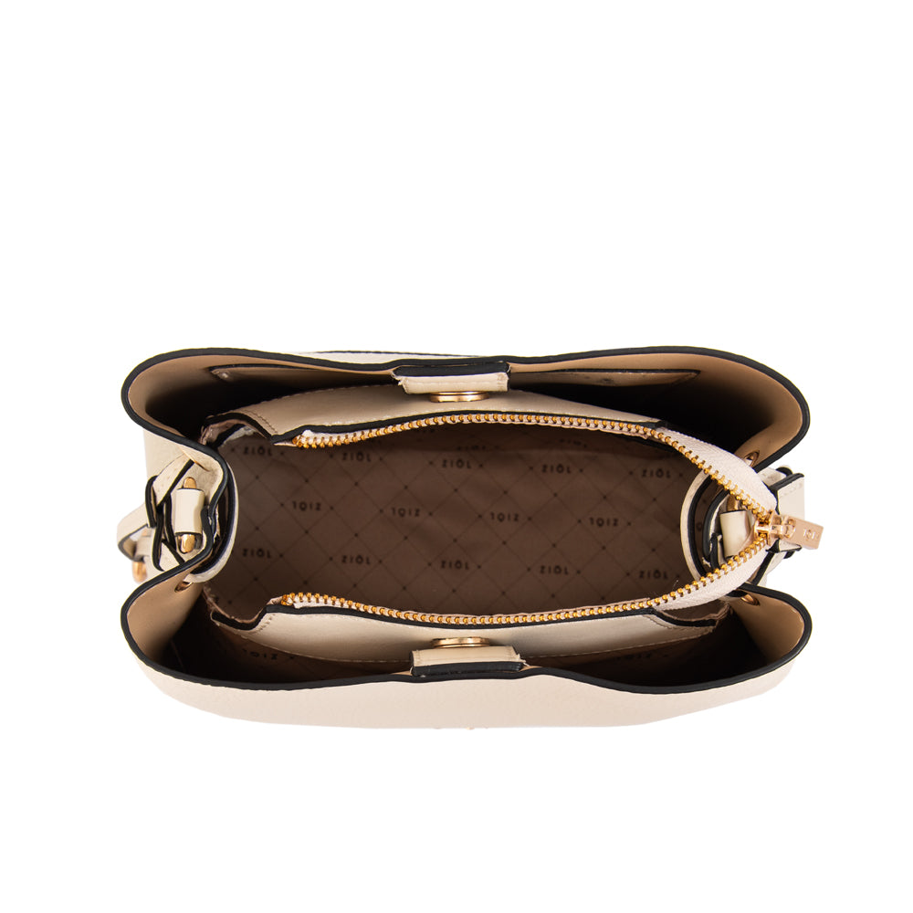 Cartera Bandolera ariadna mediana blanco crudo