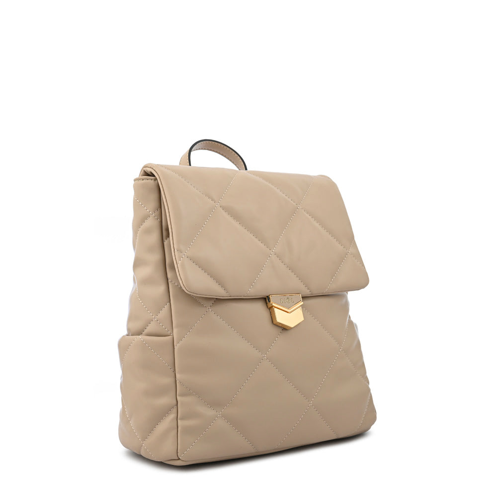 Mochila con tapa liesel mediana beige