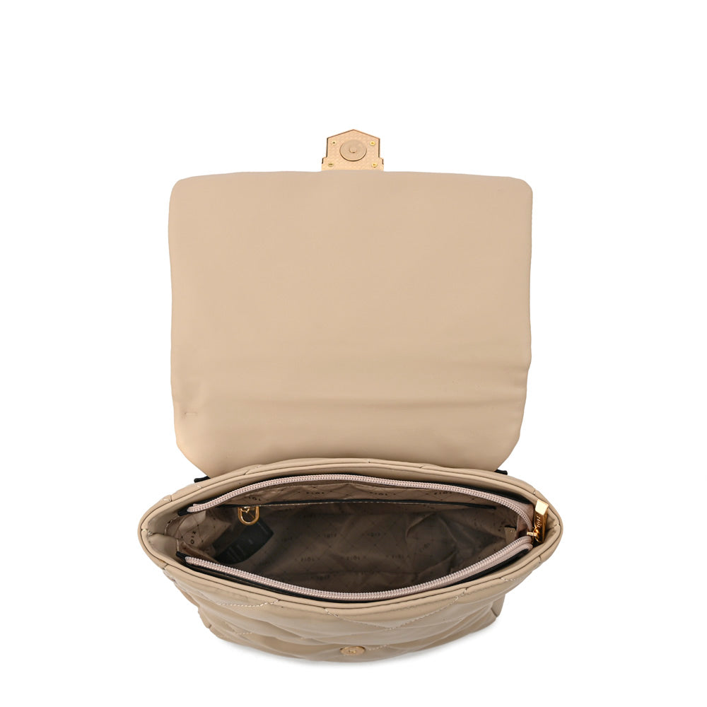 Mochila con tapa liesel mediana beige