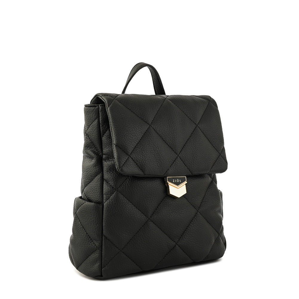 Mochila con tapa liesel mediana negro especial