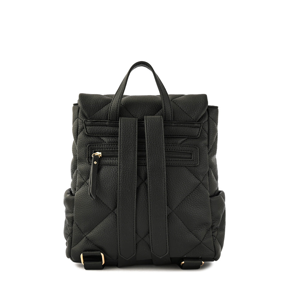 Mochila con tapa liesel mediana negro especial