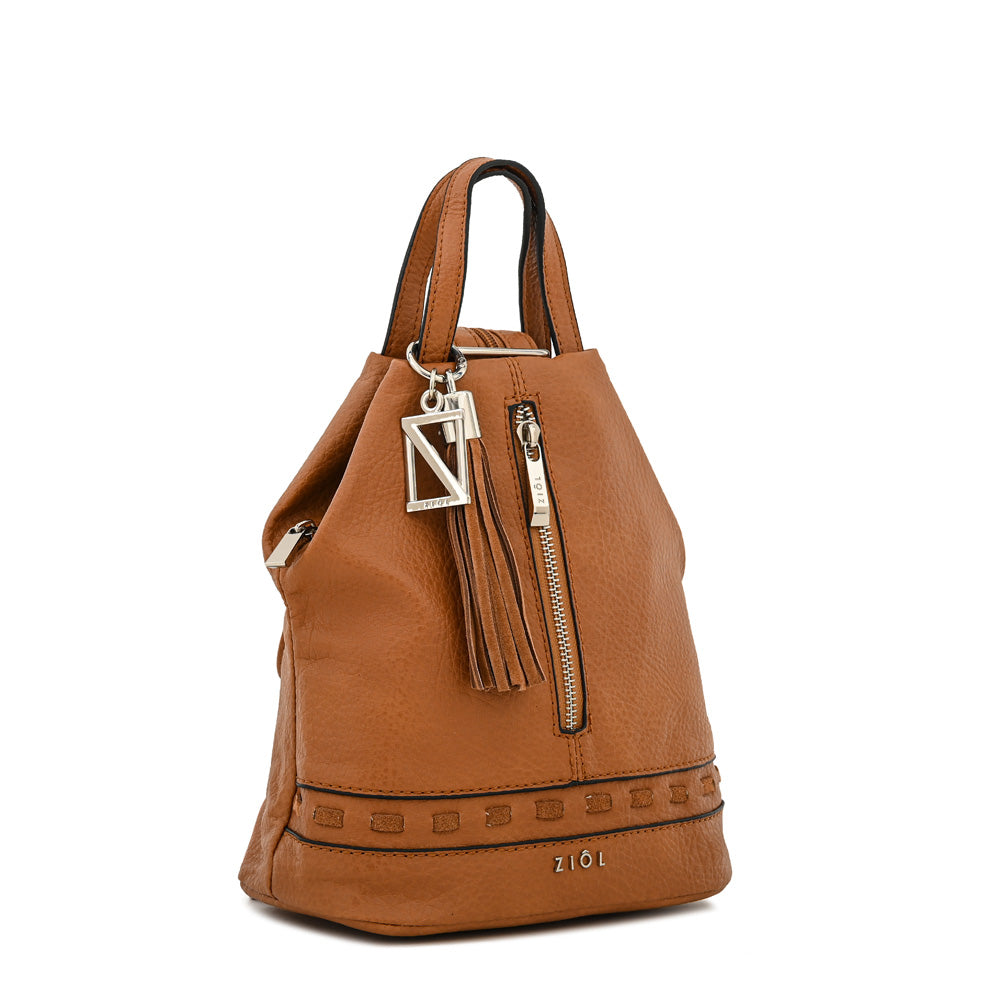 Mochila kristal pequeña camel