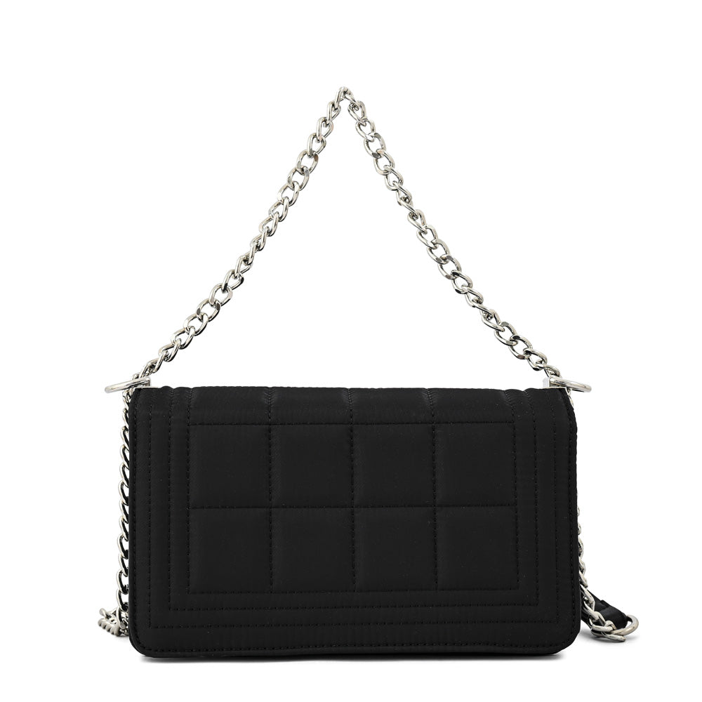 Cartera bandolera con tapa pequeña nay negro especial