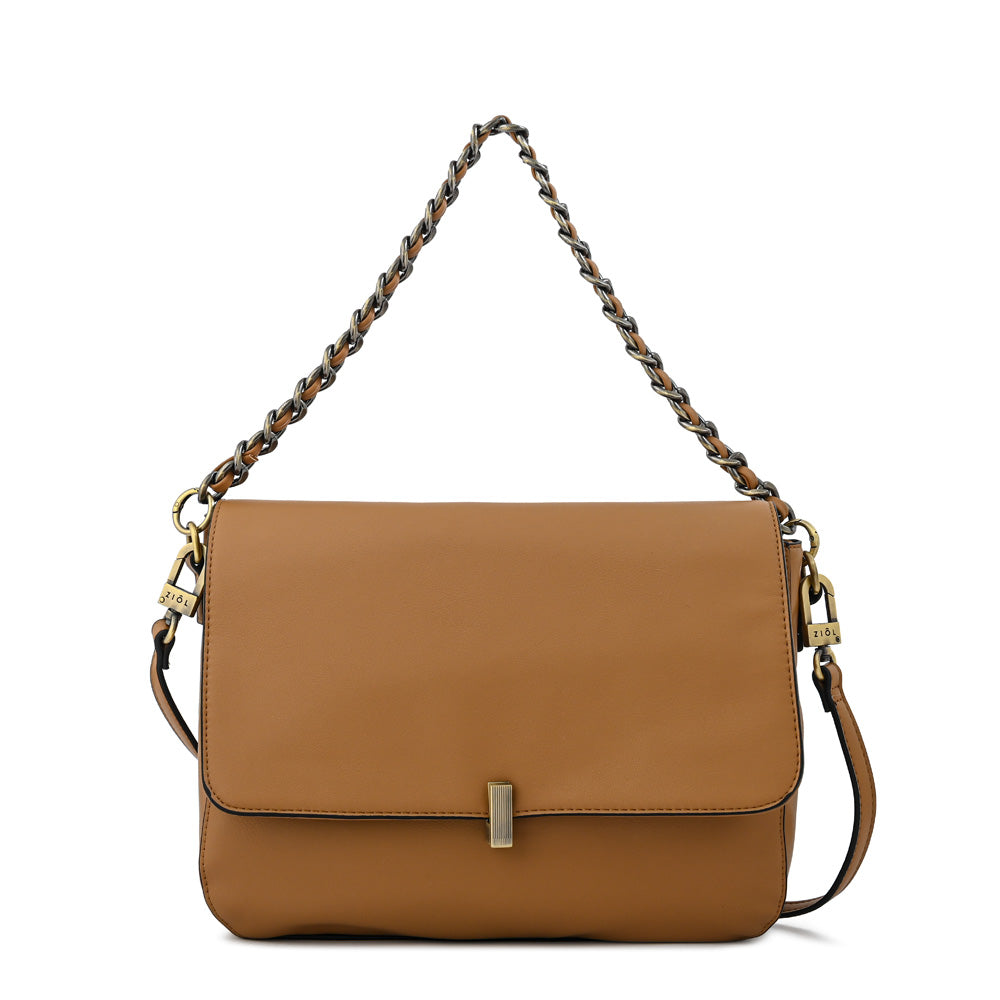 Cartera bandolera con tapa doris mediana