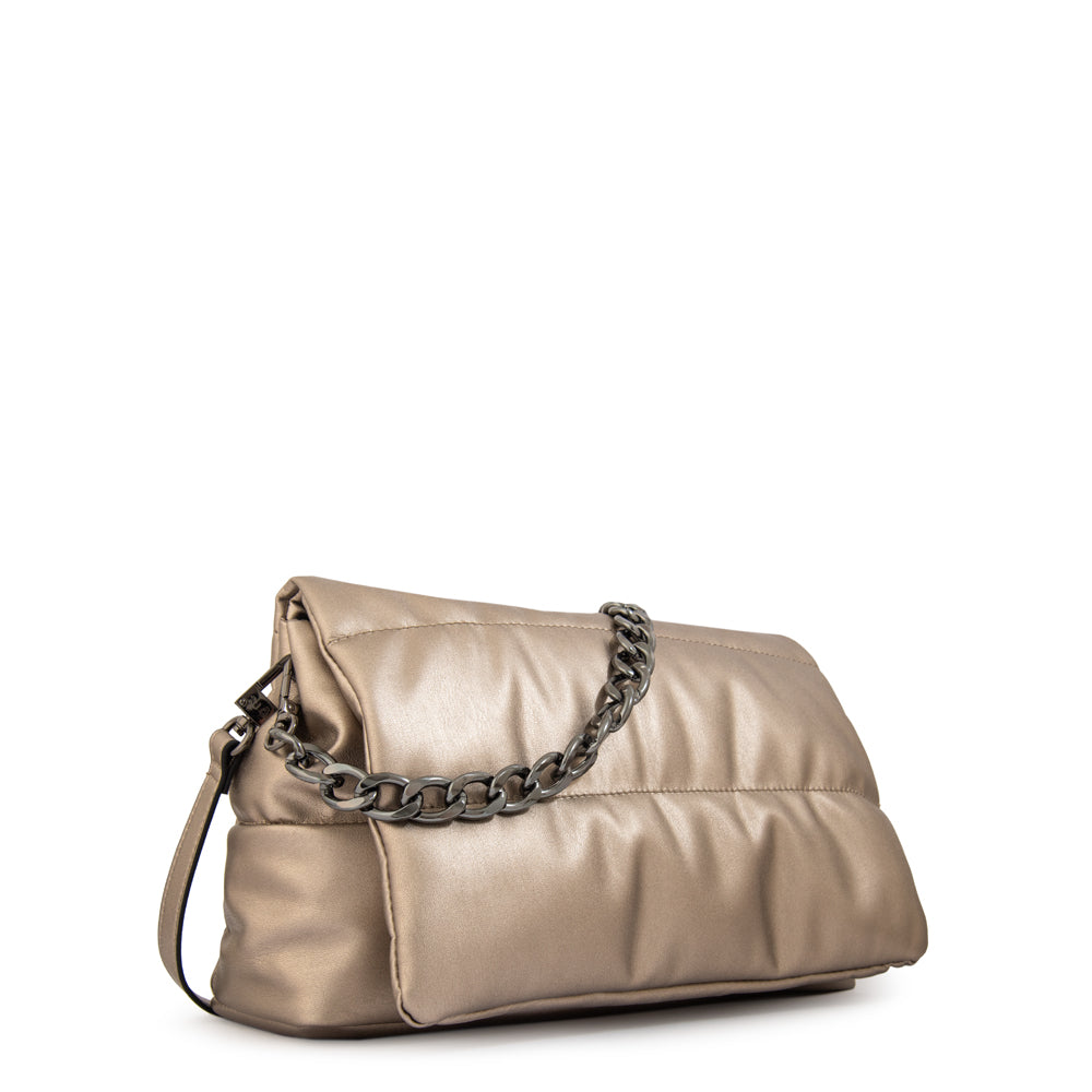 Cartera bandolera silvi plateado oscuro