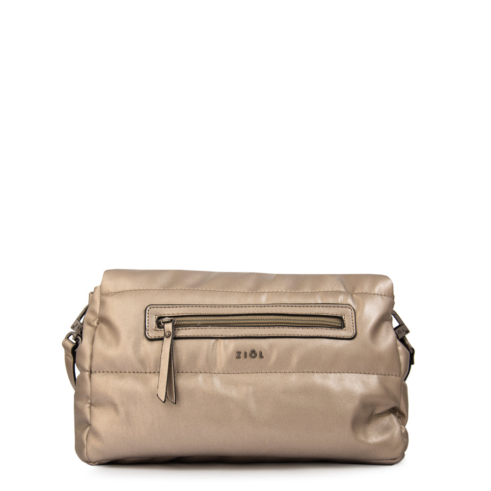 Cartera bandolera silvi plateado oscuro