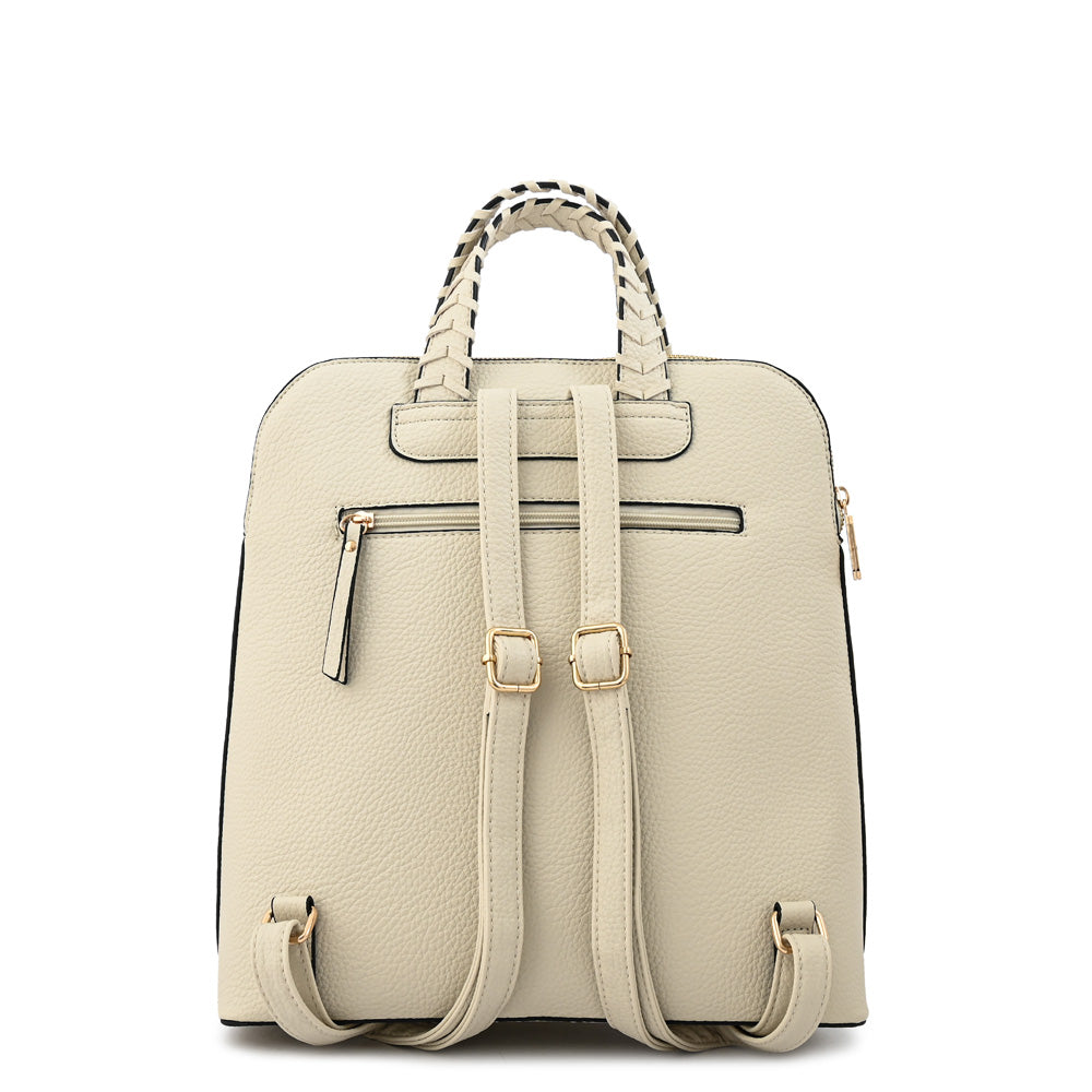Mochila rosita mediana blanco crudo