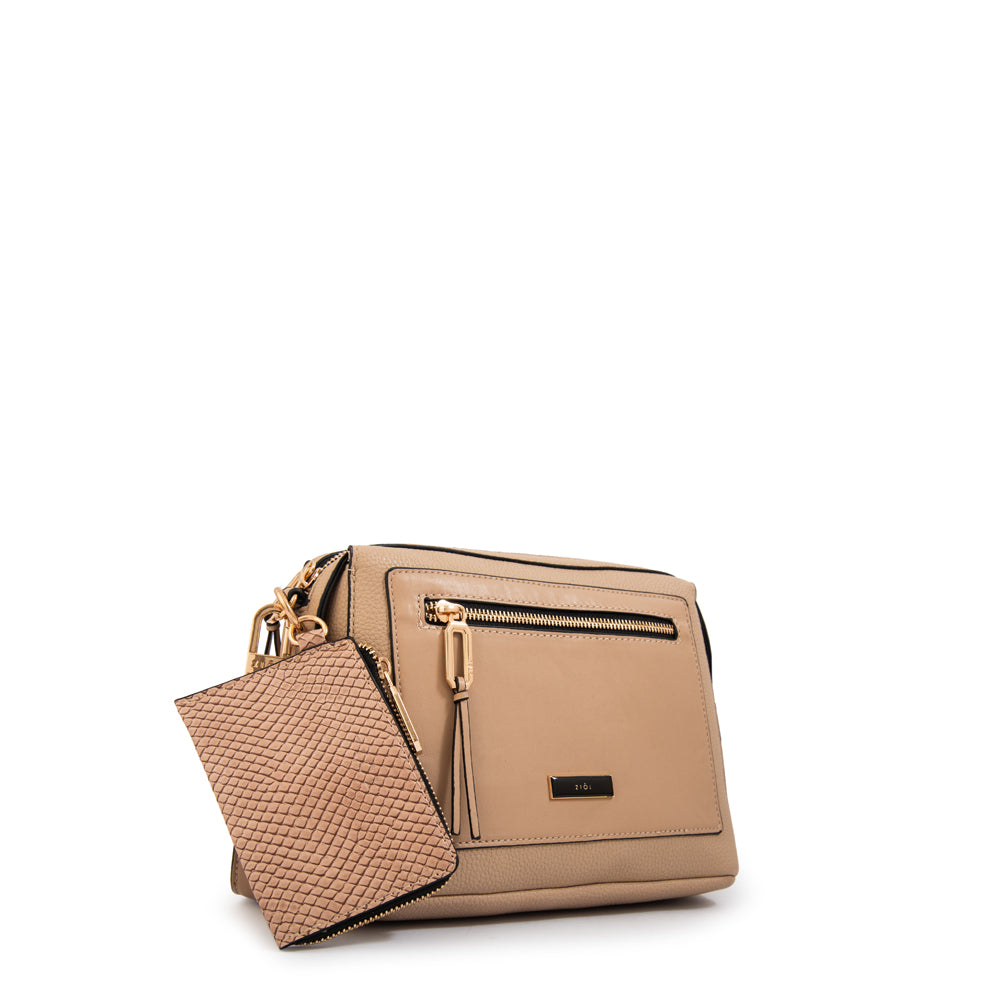 Cartera bandolera zia beige