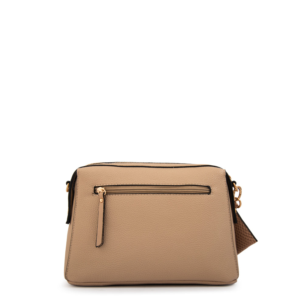 Cartera bandolera zia beige