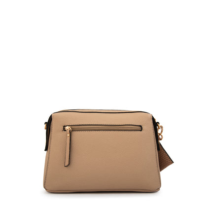 Cartera bandolera zia beige