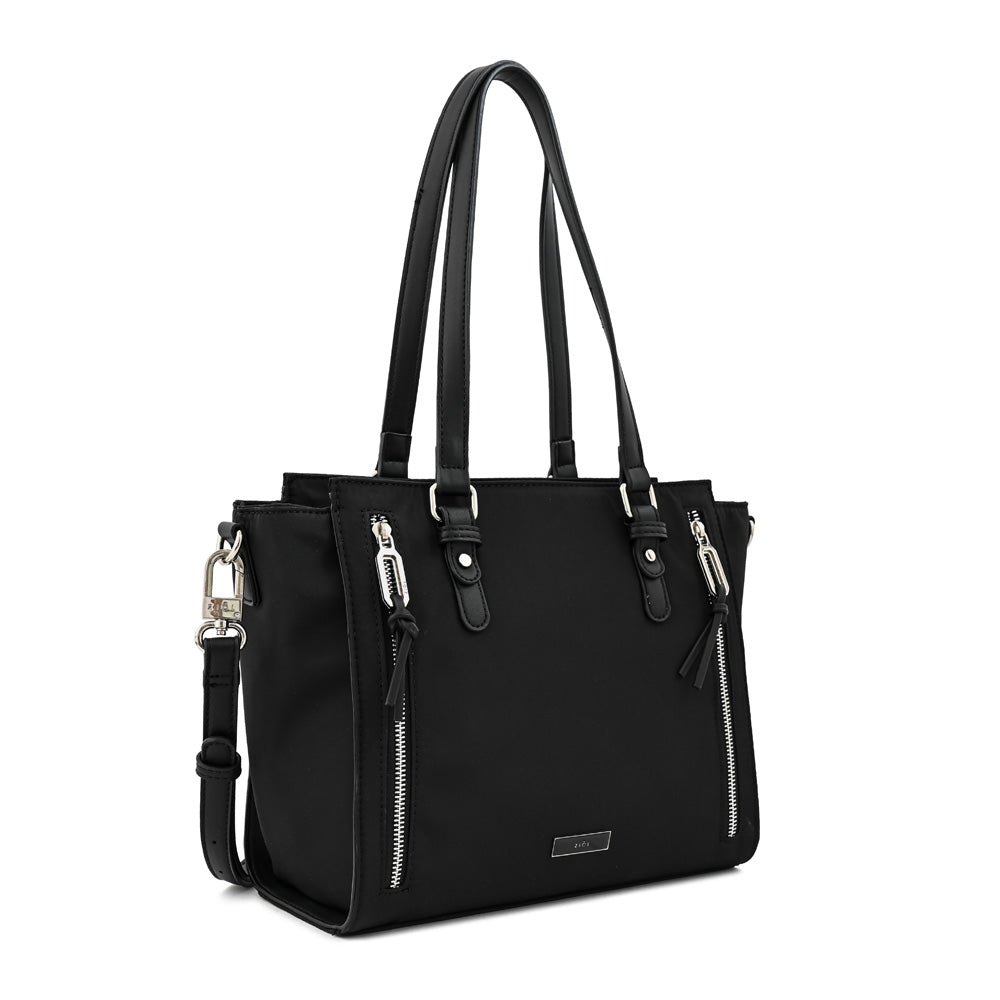 Cartera tote tres divisiones penny grande negro