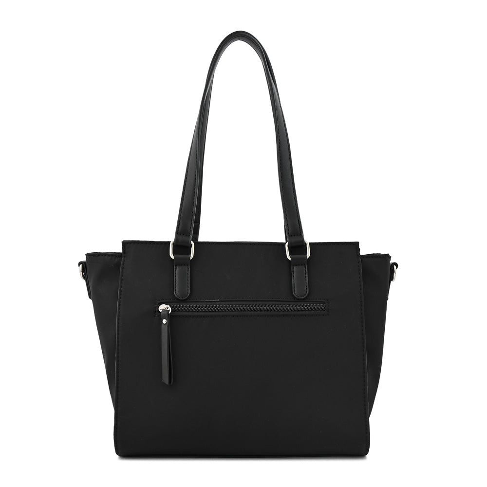 Cartera tote tres divisiones penny grande negro
