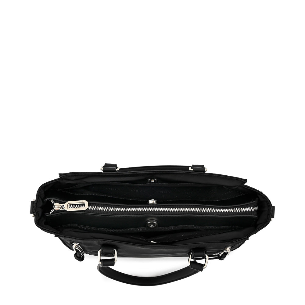Cartera tote tres divisiones penny grande negro