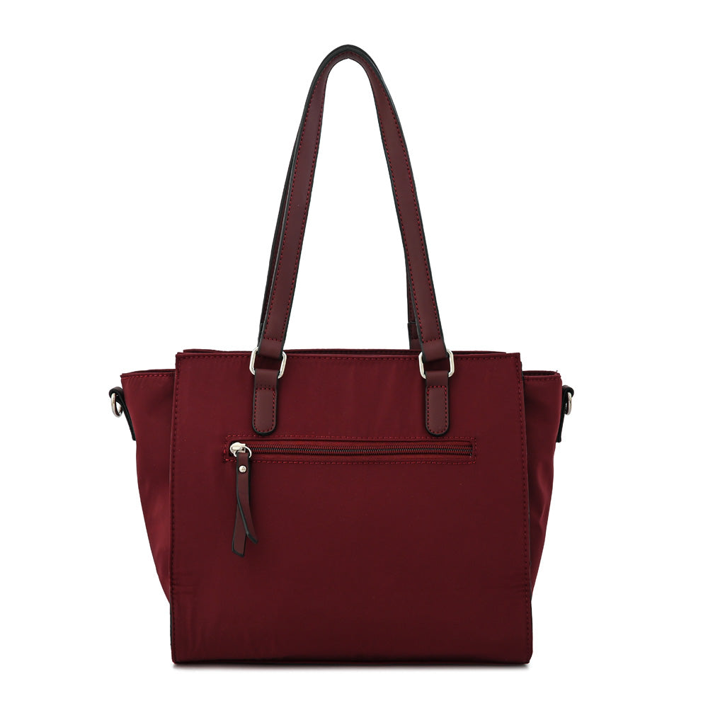 Cartera tote tres divisiones penny grande burdeo