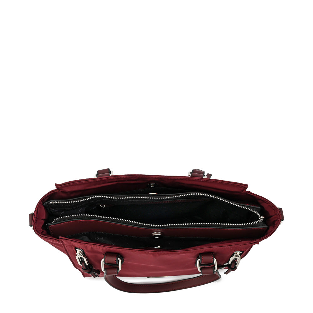 Cartera tote tres divisiones penny grande burdeo