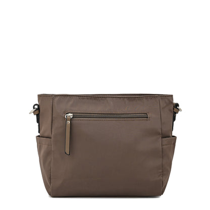 Cartera bandolera pequeña penny taupe oscuro