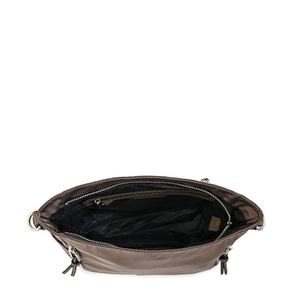 Cartera bandolera pequeña penny taupe oscuro