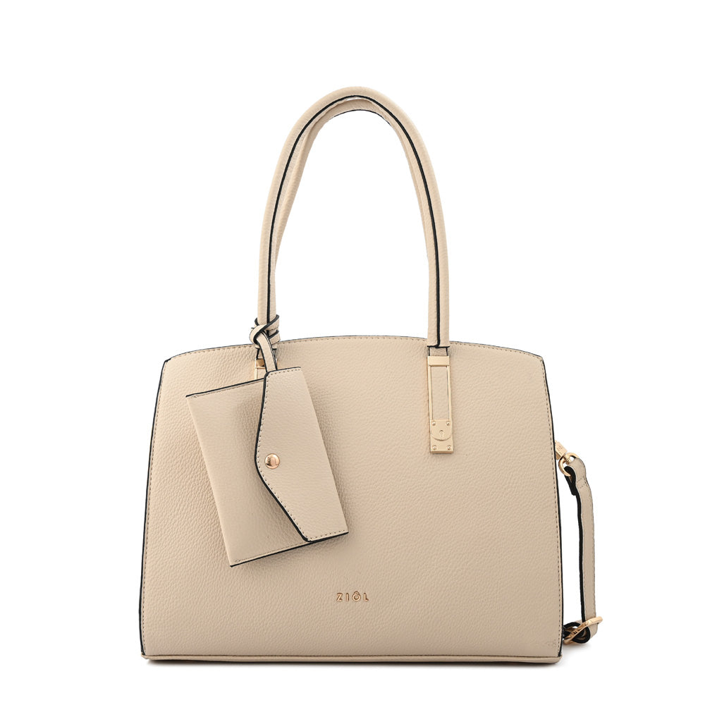 Cartera tote grande yanina blanco crudo